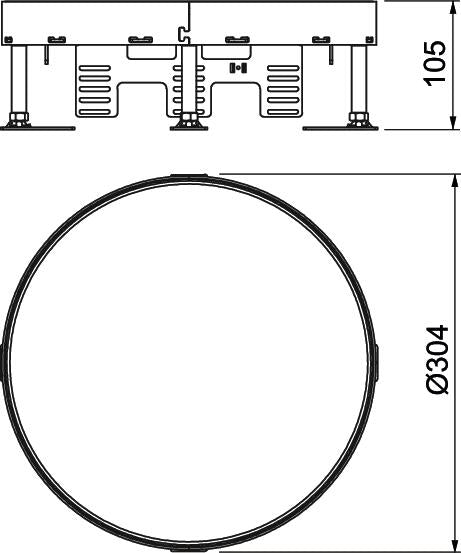 BETTERMANN Kassette nivellierbar Ms rnd RKR2 9M 25 305mm 105-155mm