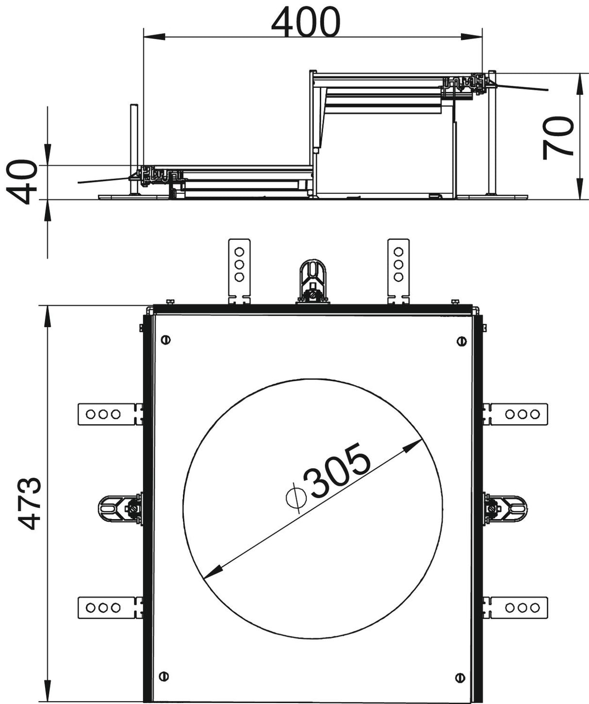 BETTERMANN Anbaueinheit ST rnd 473x400mm OKA-W A 4030R9 1f