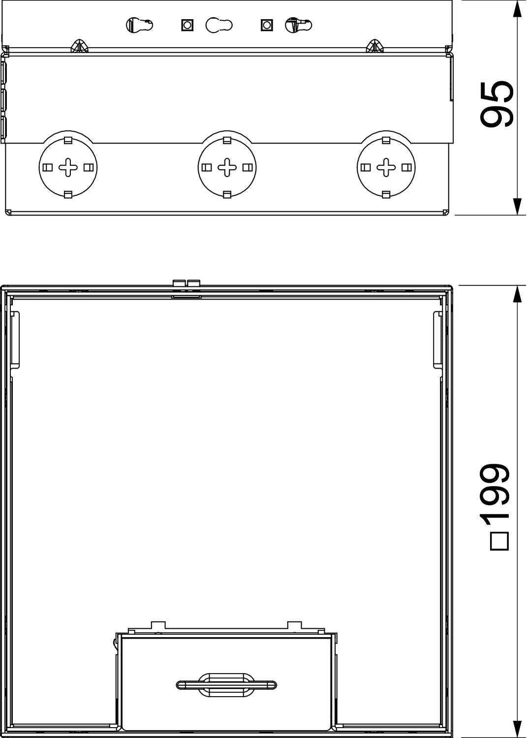 BETTERMANN Geräteeinsatz Ms quadrat 2f UDHOME4 2M V gr m.Belagaussp 15mm
