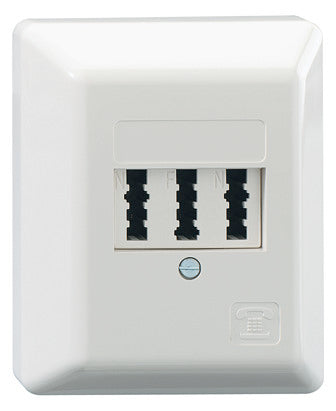 RUTENBECK Anschlussdose TAE_3x6NFN AP TAE 3x6 NFN Ap rw rws RAL9010 Schraube