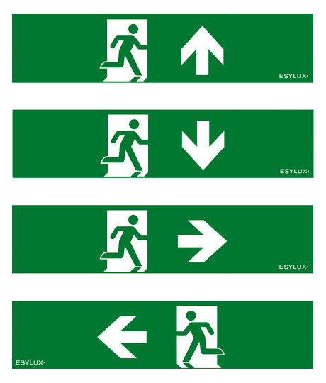 ESYLUX Piktogramm Ausgang Aufkleber SLA 14 SYMBOL SET 1