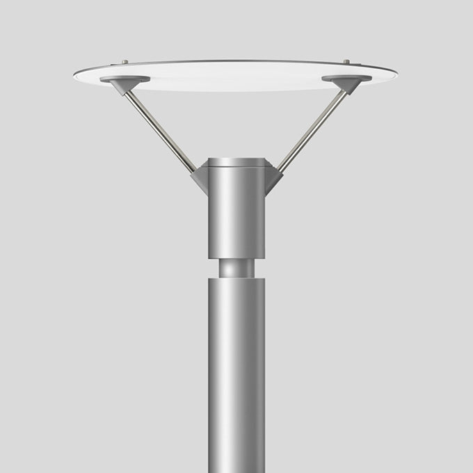BEGA LED-Aufsatzleuchte 39,7W 76mm 4000K 77208K4 3212lm si Konv Alu Gl_opal IP65