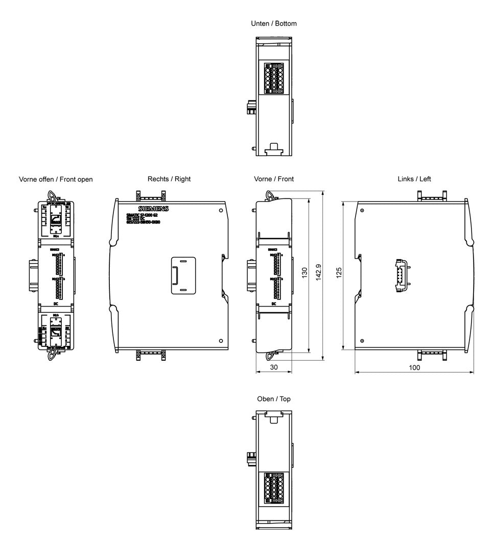 SIEMENS SPS-Digitales E/A-Modul 16Ausg 6ES7222-5BH50-0XB0 0,5A DC 20,4-28,8V