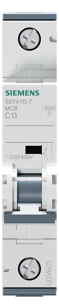 SIEMENS Leitungsschutzschalter UC C 13A 5SY4113-7 1p 400V 1TE 50Hz IP20