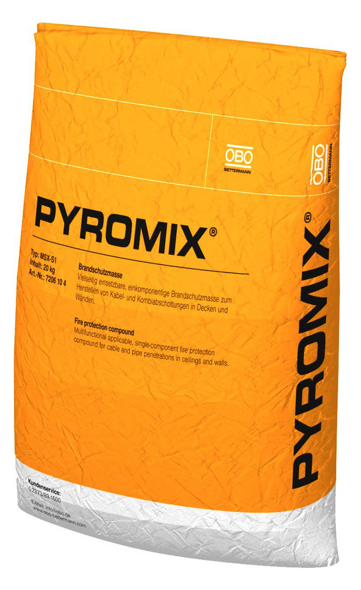 BETTERMANN Mörtelschott 20kg Eimer/Sack PYROMIX MSX-S1