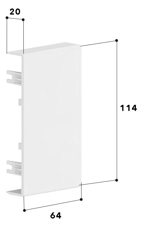 GGK Endstück GEB-K 110x60mm Kst li/re BR 60x110/80-ES/3 aws RAL9010 unbeh
