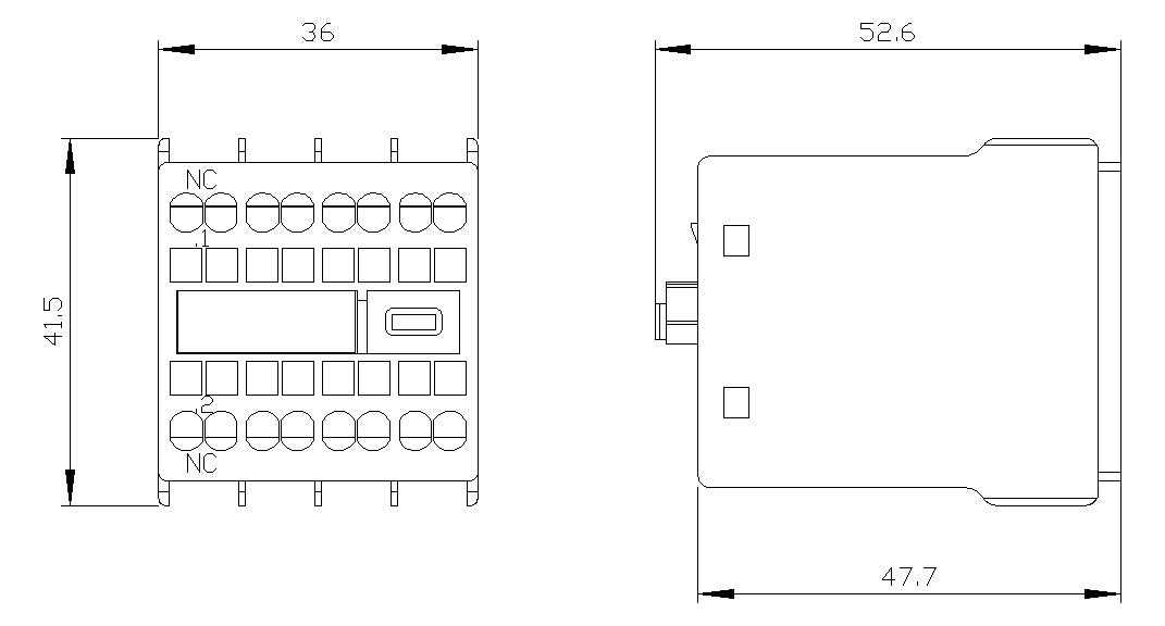 SIEMENS Hilfsschalterblock 1Ö Frontbef 3RH2911-2HA01 6A/AC Federzug
