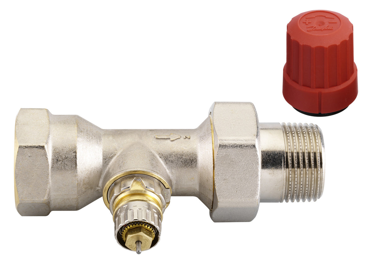 Danfoss Ventilgehäuse RA-N 25 R 1/1, Durchgang, matt vernickelt | 013G0038