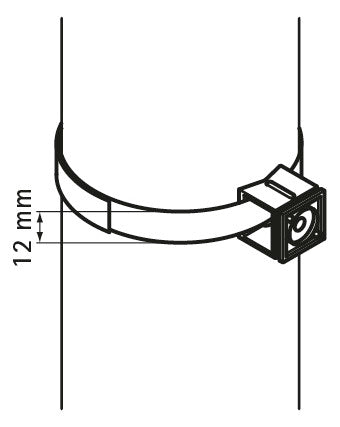 WALRAVEN Klettband IKS-2000 schwarz b=12mm Rolle 25m für Schilderhalter
