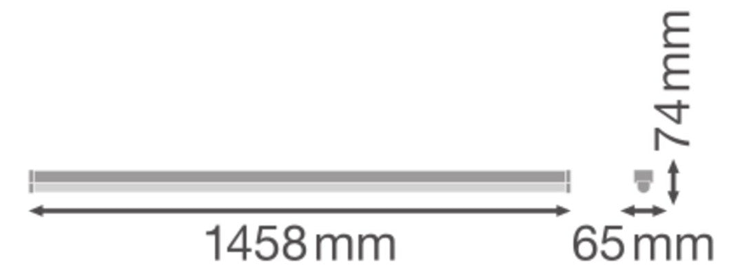 LEDVANCE LED-Lichtleiste 48W 3000K EVG LN UO DA 1500 P 48W CS WT 7200lm DALI