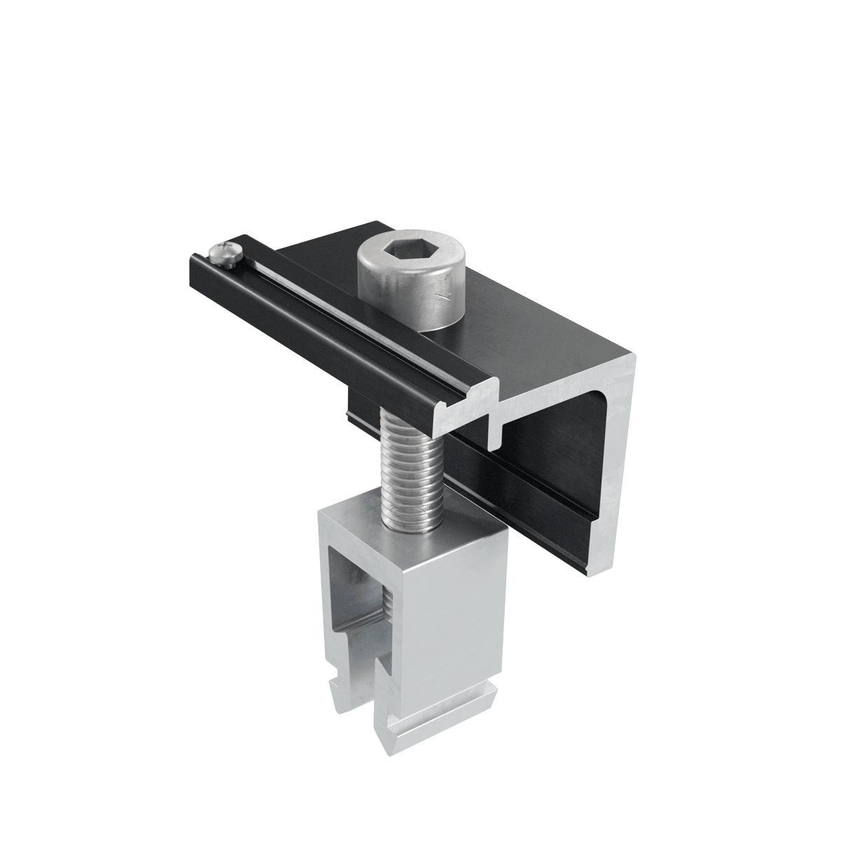 Alumero easyCLAMP Endklemme Click mit Pin schwarz, 30 - 42 mm