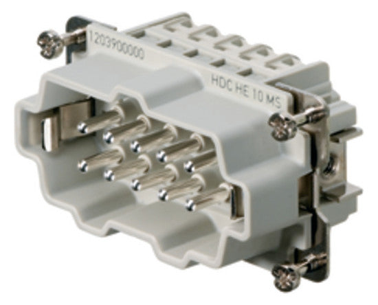 WEIDMÜLLER Kontakteinsatz Stift 10p 24A HDC HE 10 MS Schraub 500V 0,5-4qmm