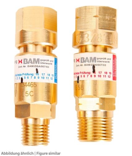 Sicherheitseinrichtung G3/8" i/a EN730-1 für Propan und Acetylen ISO5175