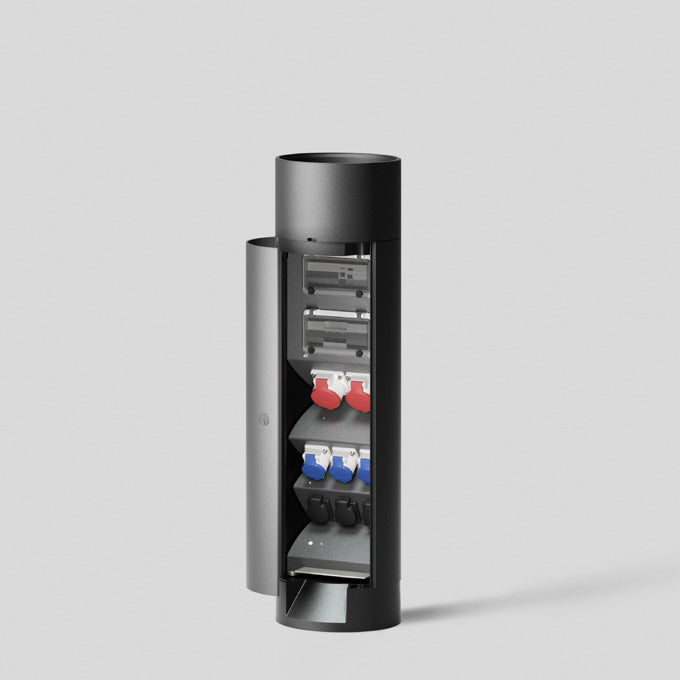 BEGA Poller für Wegeleuchte zylindr Alu 84095 Mit Grundplatte gr