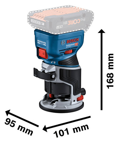BOSCH-EW Kantenfräse (Akku) 18V 87dB(A) Professional GKF 18V-8 30000 1/min