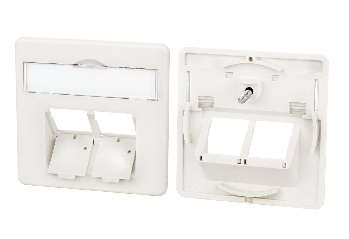 METZ CONNECT Zentralplatte RJ45 2f pws 860023-I Schraubbef m.Staubschutz