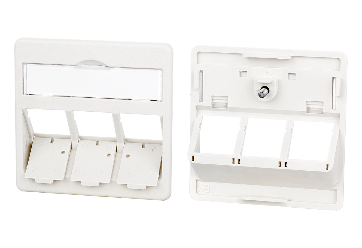 METZ CONNECT Zentralplatte RJ45 3f pws 860210-04-I Schraubbef m.Staubschutz