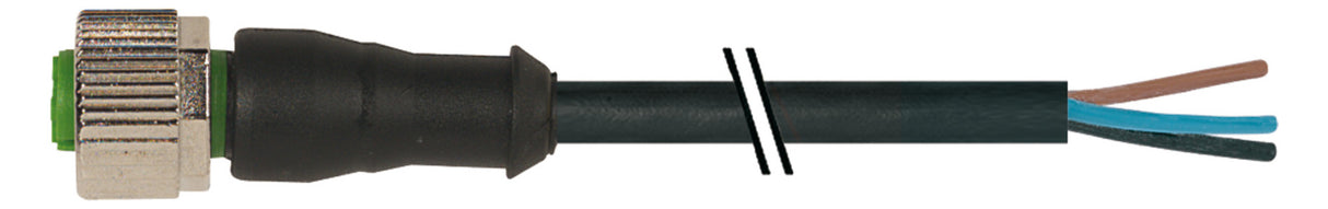 MURR Sensor-Aktorkabel 3p 5m M12 Female 7000-12181-6530500 ger fr.Ende PUR