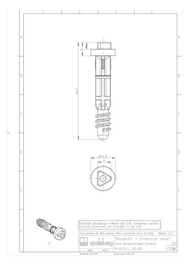 SPELSBERG Schraubenset Ersatzteil GEOS-L DS/DK