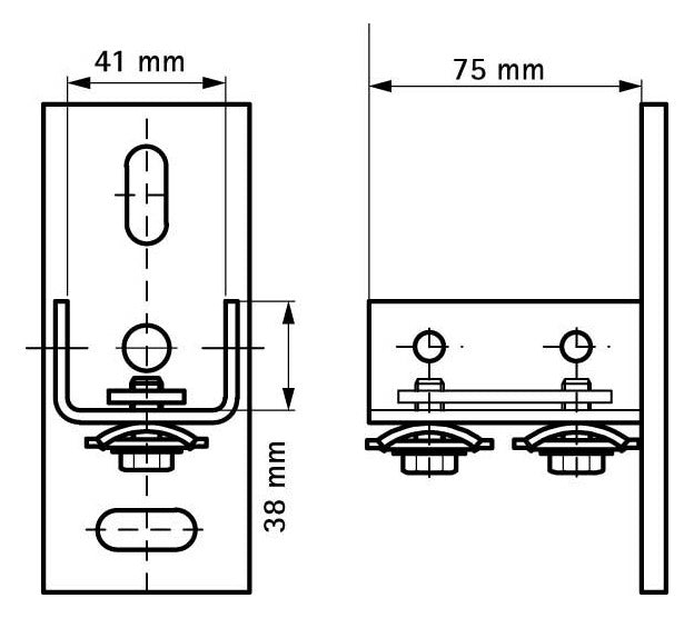 Walraven Schienenfuß RapidRail ev 80x60x133 - für RapidRail 38x40 | 6613235