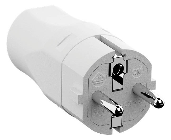 BACHMANN Schutzkontaktstecker 16A 250V 960.201 Kst IP20 ws ger