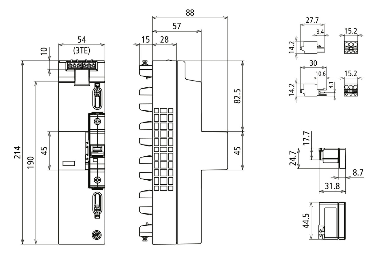 DEHN SE Kombi-Ableiter Sammelsch 4p 1TE DSH ZP B2 LSG A TT 255 230VAC 1,5kV