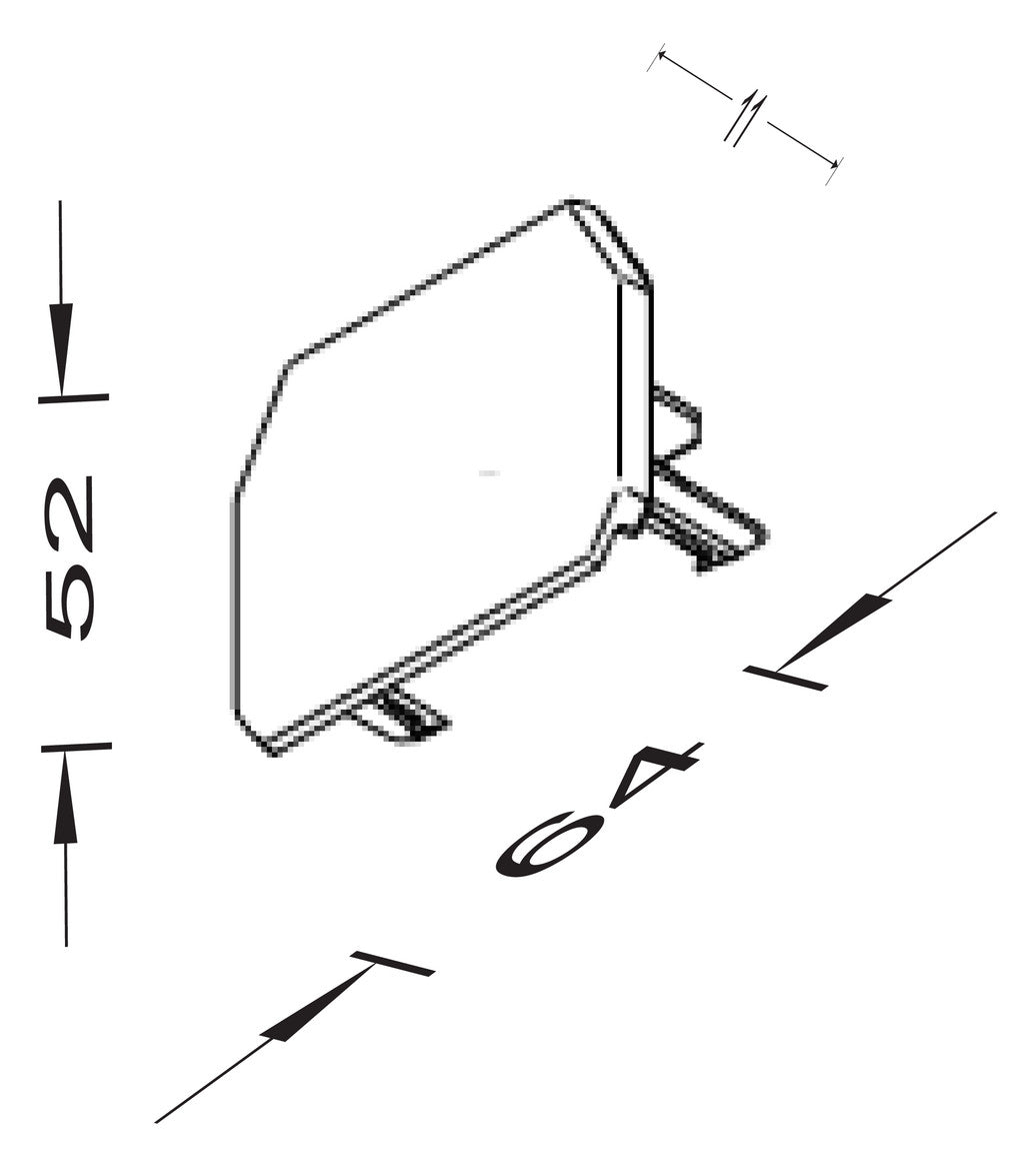 REGIOLUX Endkappe ws Kst SDTE vw RAL9016