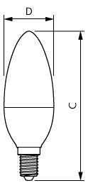 PHILIPS-LM LED-Kerzenlampe E14 B38 7W ws CorePro candle ND 7-60W E14 827 B38 2700