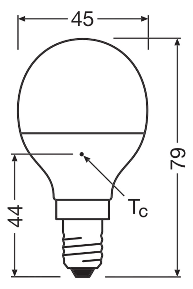LEDVANCE LED-Lampe E14 P45 4,9W 2700K ws LED Classic P 40 Recycled Plastic 4 470l