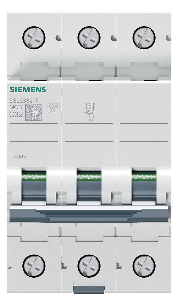 SIEMENS Leitungsschutzschalter UC C 32A 5SL6332-7 3p 400V 3TE 50Hz IP20
