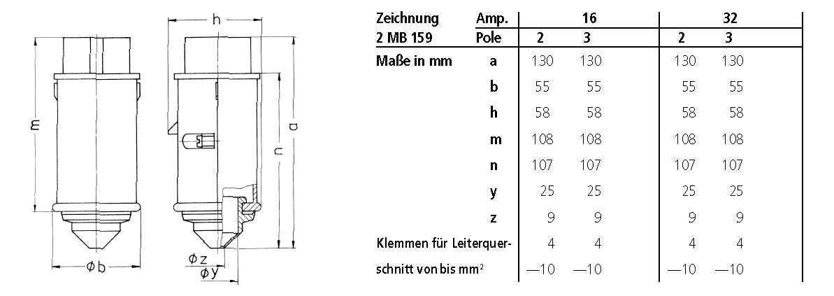 MENNEKES CEE-Stecker 3p 16A IP44 12h Kst 637A n.Trenntr Schraubkl