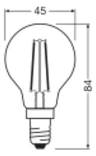 LEDVANCE LED-Lampe FM E14 1,8W 2700K ws LED Classic P 25 Filament P 1.8W 82 250l