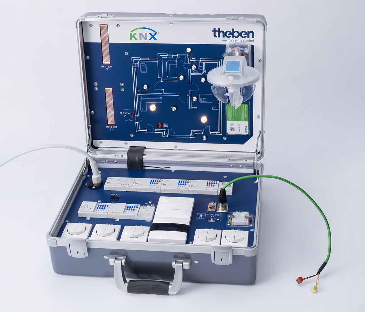 THEBEN Tastsensor KNX REG inkl.Ankoppl Ausbildungskoffer KNX LED