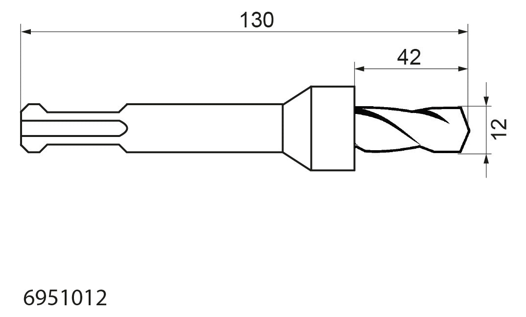 Walraven Bundbohrer WDI1 SD 12x42 für WDI1 Einschlaganker + Ersatz f. WDIR | 6951012