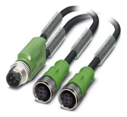 PHOENIX Sensor-Aktorkabel 4p 0,3m M12 SAC-4P-M12Y/2X0,3-PUR/M12FS VP Female