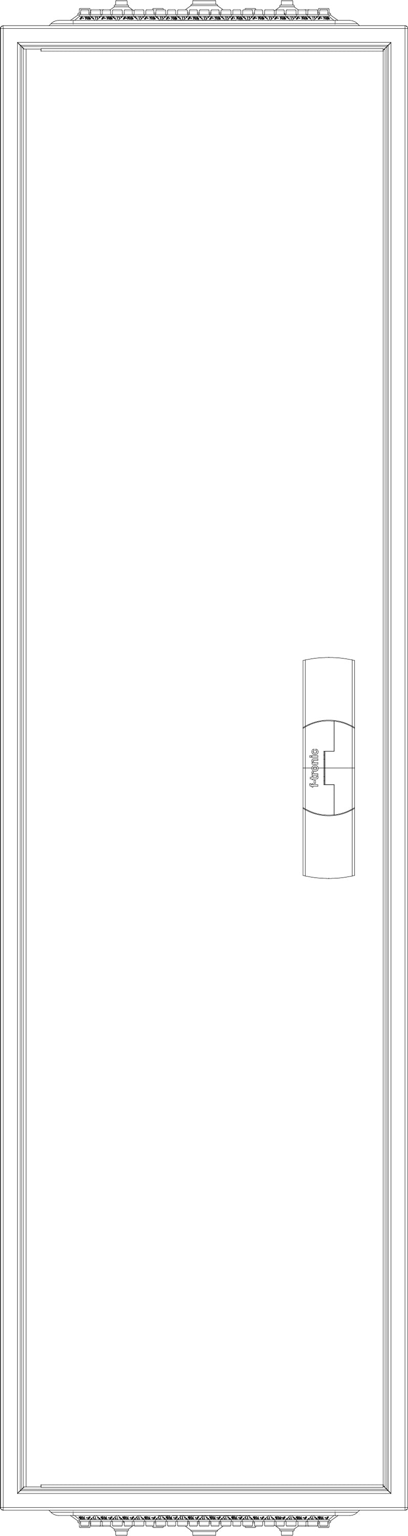 F-tronic Zählergehäuse Aufb IP31 Stahlbl ZA111 300x1100x210mm ET210mm