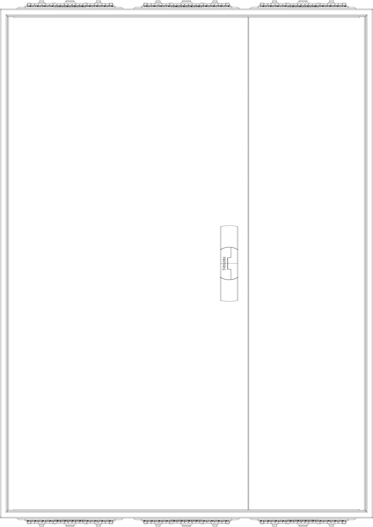 F-tronic Zählergehäuse Aufb IP31 Stahlbl ZA113 800x1100x210mm ET210mm