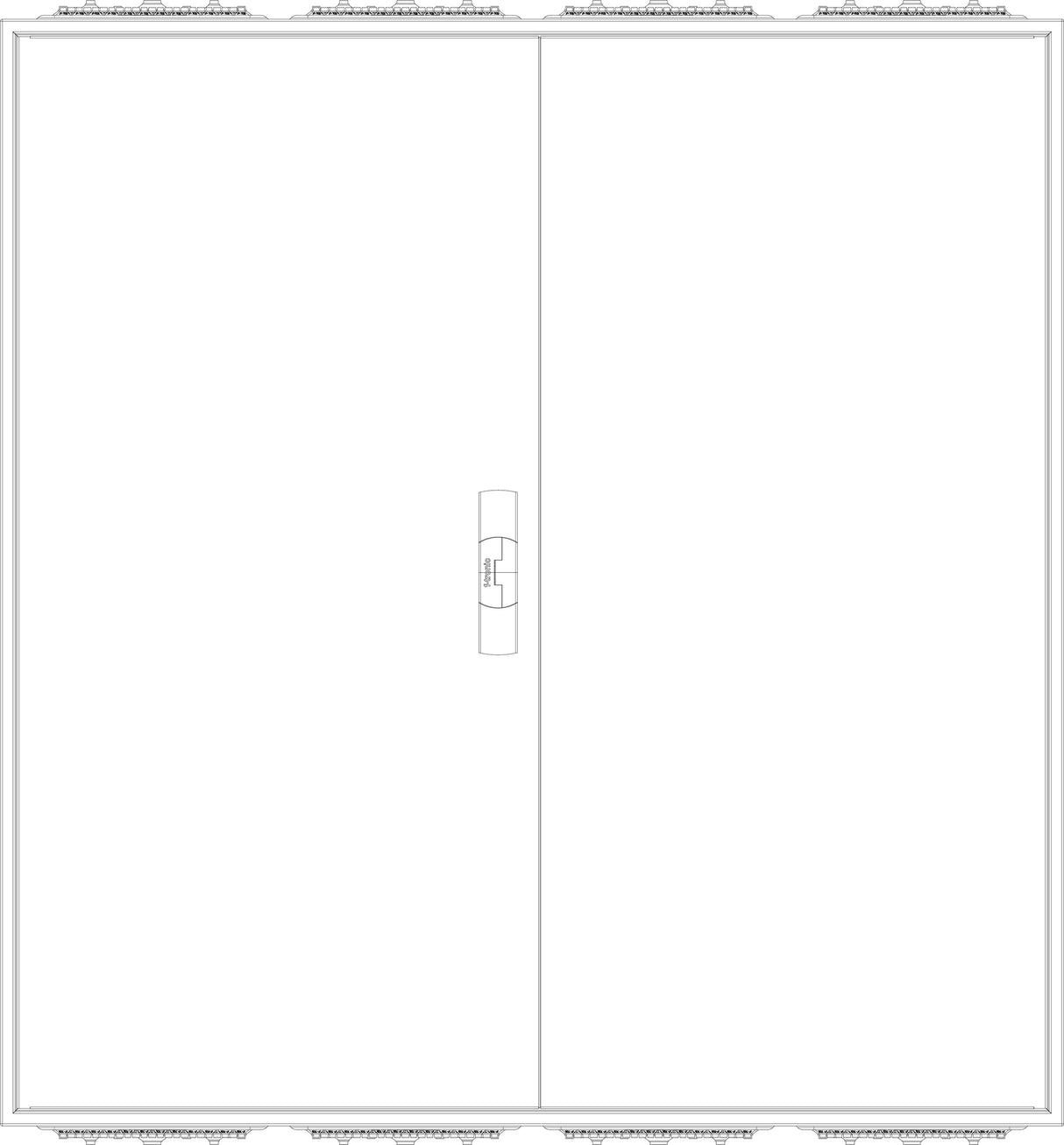 F-tronic Zählergehäuse Aufb IP31 Stahlbl ZA114 1050x1100x210mm ET210mm