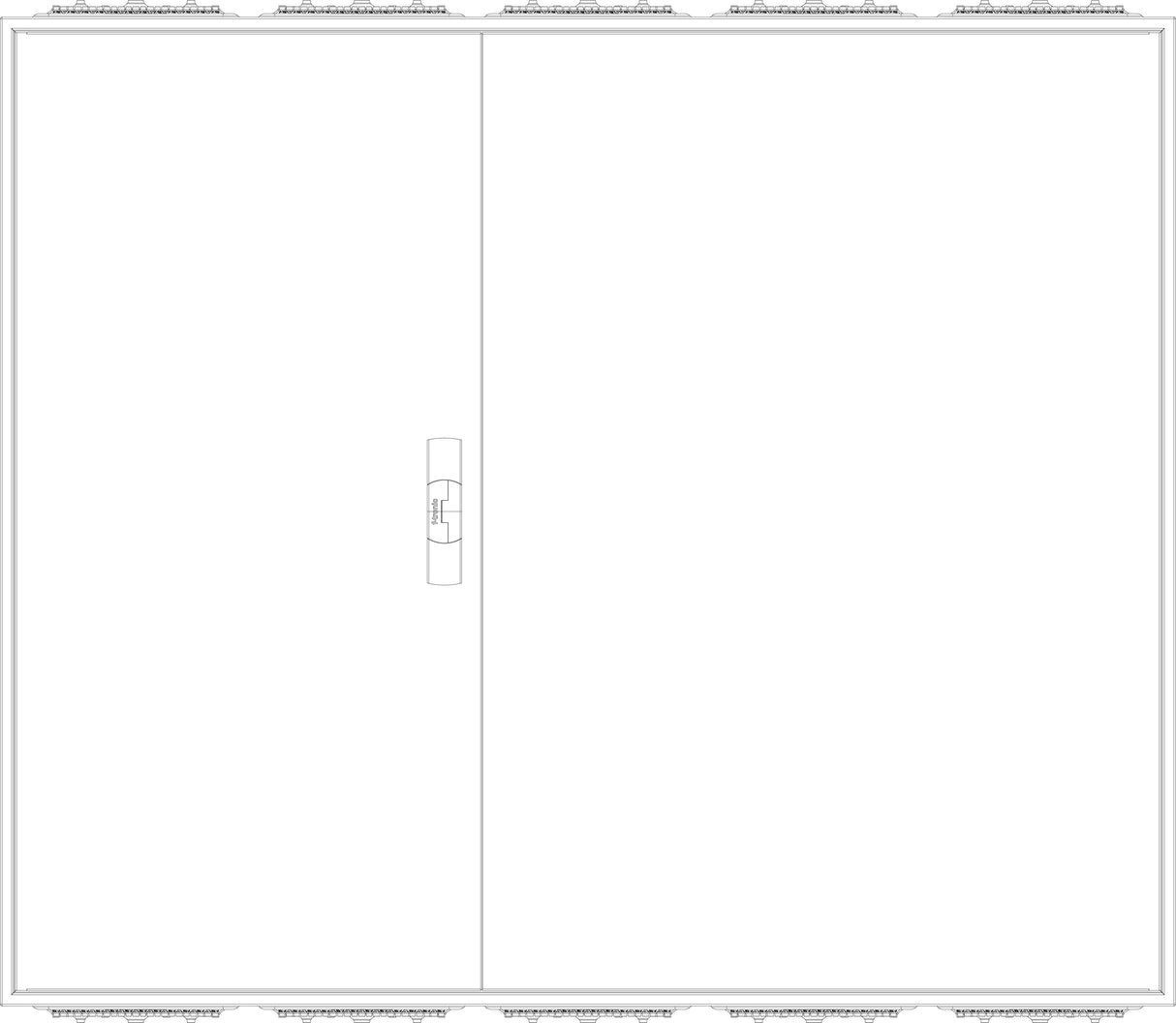 F-tronic Zählergehäuse Aufb IP31 Stahlbl ZA115 1300x1100x210mm ET210mm
