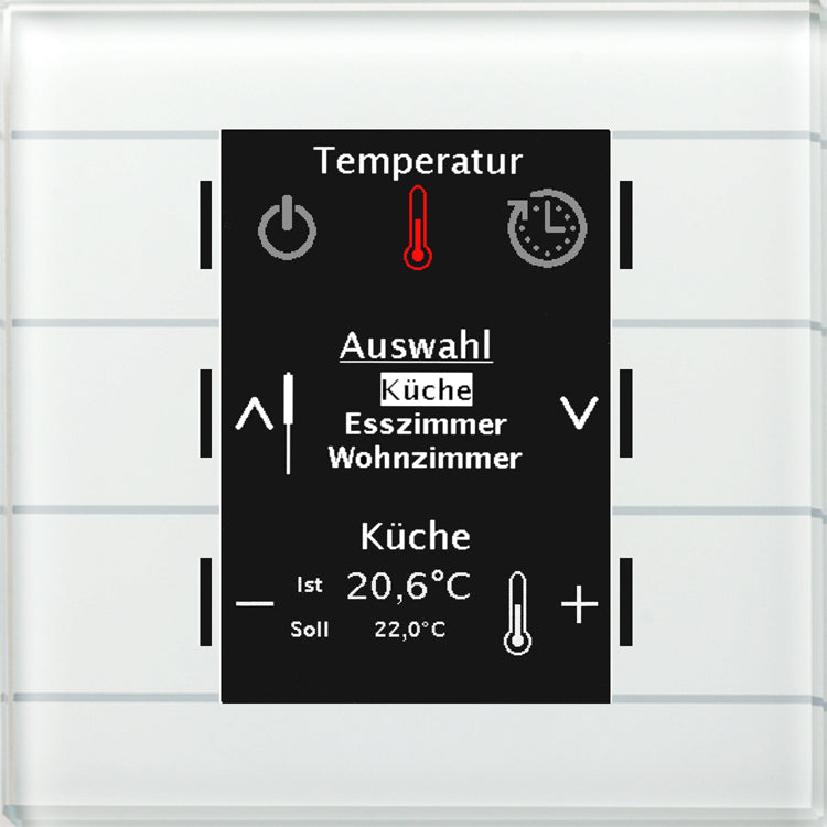 MDT Glas Bedienzentrale Smart mit Farbdisplay, ws BE-GBZW.01