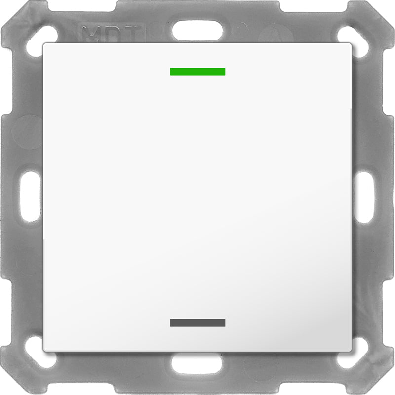 MDT Taster Light 55 1-fach RGBW, rw, gl, Neutral BE-TAL5501.01