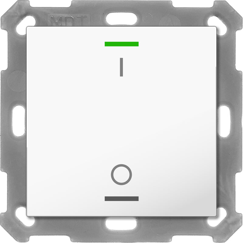 MDT Taster Light 55 1-fach RGBW, rw, gl, Schalten BE-TAL5501.B1
