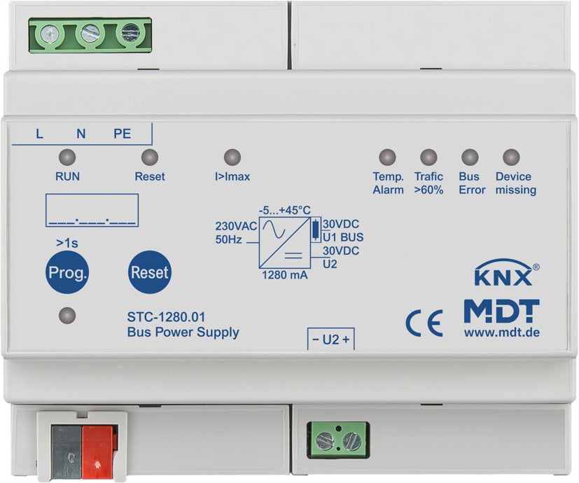 MDT Busspannungsversorgung 8TE, REG,1280mA STC-1280.01