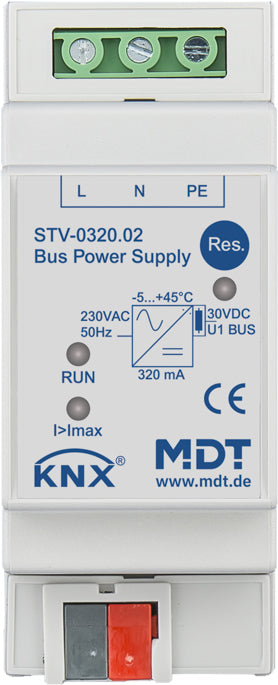 MDT Busspannungsversorgung 2TE, REG, 320mA STV-0320.02
