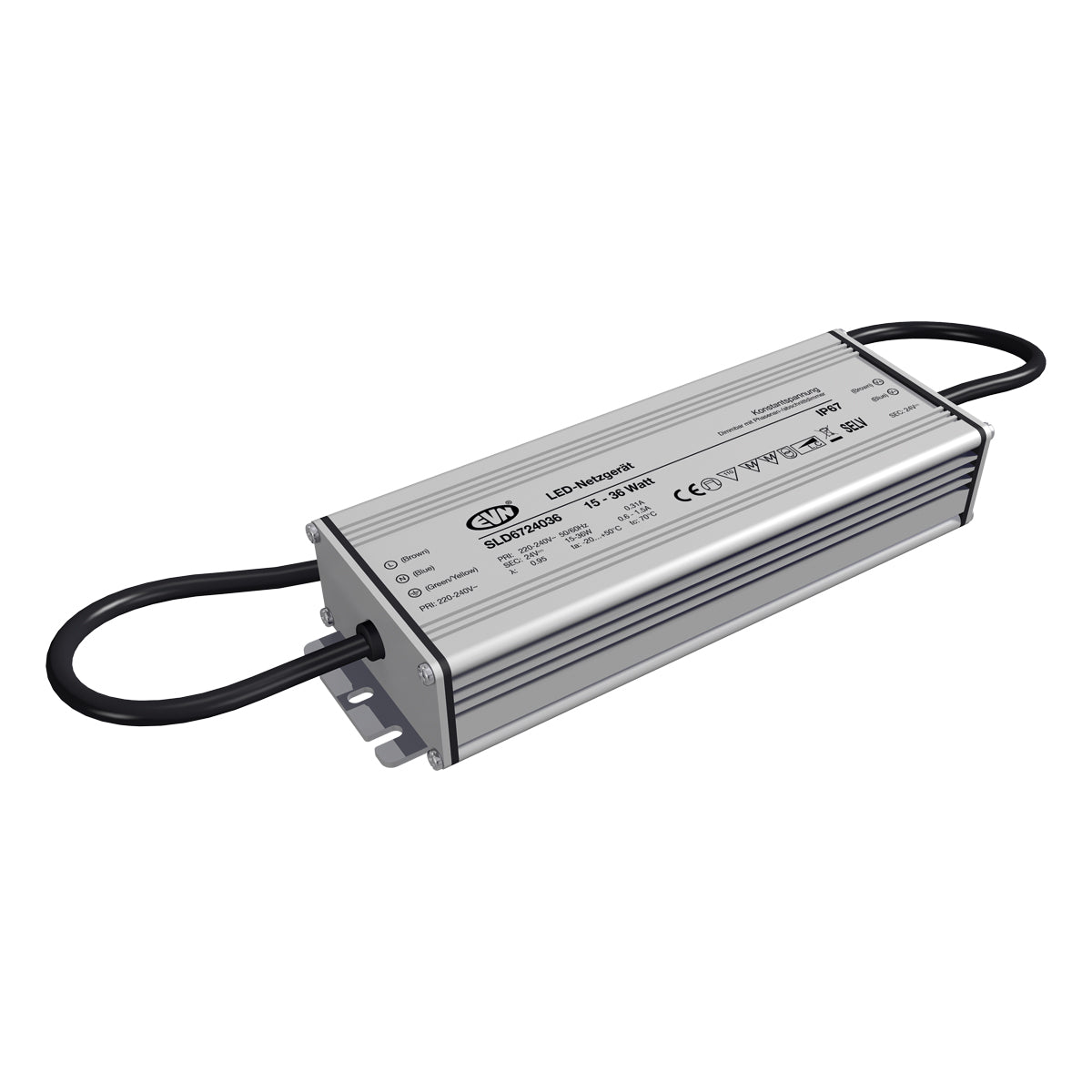 EVN LED-Steuerung 15-36W 625-1500mA 24V SLD6724036 dim dim IP67 Metallgeh stat