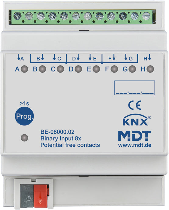 MDT Binäreingang 8-fach 4TE REG potentialfrei BE-08000.02