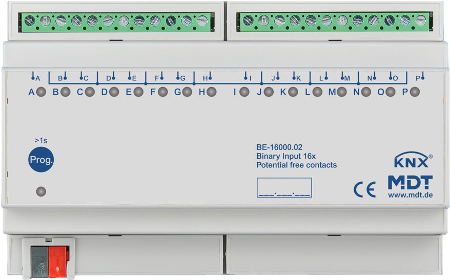 MDT Binäreingang 16-fach 8TE REG potentialfrei BE-16000.02