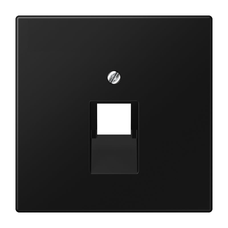 JUNG Vollplatte UAE/IAE 1f sw Schraubbef LS 969-1 UA SWM ohne Beschriftungsfeld