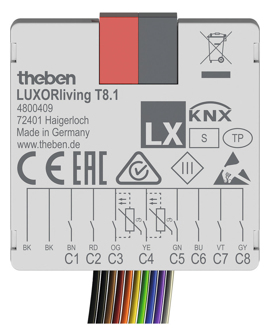 THEBEN Binäreingang KNX LUXORliving UP LUXORliving T8.1 8f