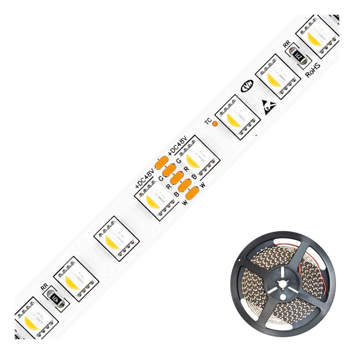 EVN LED-Lichtband 16W/m rgbw 4000K IP20 IC2048420509940 84Stk/m DC 48V